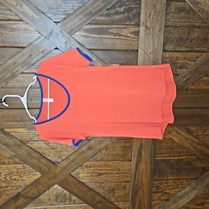 Small LuLaRoe Classic T Salmon and Navy